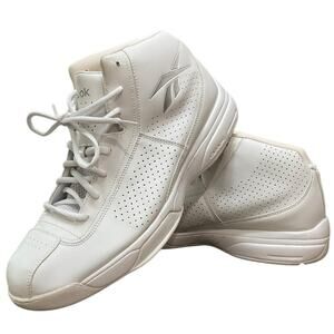 Reebok Mens Athletic DMX Basketball Solid White 4-J15233 Size 12  EUC